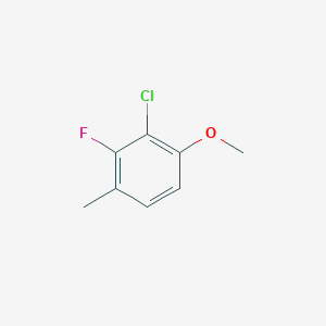 molecular formula C8H8ClFO B12104055 2-Chloro-3-fluoro-1-methoxy-4-methylbenzene 