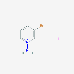 molecular formula C5H6BrIN2 B12104103 1-Amino-3-bromopyridin-1-ium iodide 