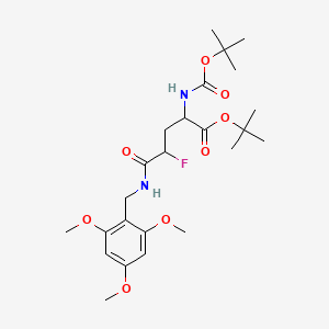 Tert-butyl 4-fluoro-2-[(2-methylpropan-2-yl)oxycarbonylamino]-5-oxo-5-[(2,4,6-trimethoxyphenyl)methylamino]pentanoate