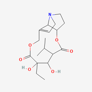 12-Ethyl-14,19-dihydro-12xi,13xi-dihydroxy-19-methyl-17,18-dinorcrotalanan-11,15-dione