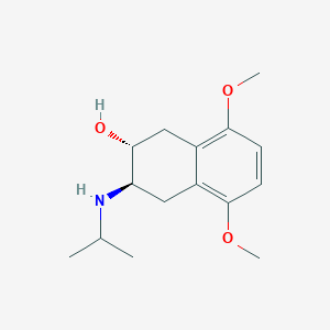 molecular formula C15H23NO3 B1210419 2-Isopropylamino-3-hydroxy-5,8-dimethoxy-1,2,3,4-tetrahydronaphthalene CAS No. 58851-65-3