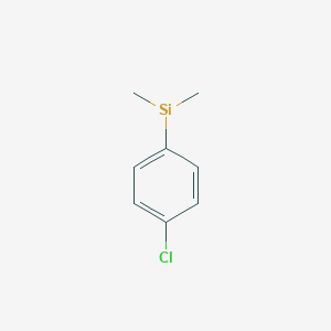 molecular formula C8H10ClSi B12104206 Silane,(4-chlorophenyl)dimethyl- 