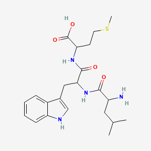 molecular formula C22H32N4O4S B12104211 H-Leu-trp-met-OH 