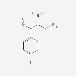 molecular formula C9H12INO2 B12104250 2-Amino-1-(4-iodophenyl)propane-1,3-diol 