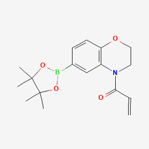 1-(6-(4,4,5,5-Tetramethyl-1,3,2-dioxaborolan-2-yl)-2,3-dihydro-4h-benzo[b][1,4]oxazin-4-yl)prop-2-en-1-one