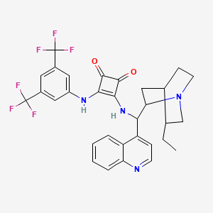 3-[3,5-Bis(trifluoromethyl)anilino]-4-[[(5-ethyl-1-azabicyclo[2.2.2]octan-2-yl)-quinolin-4-ylmethyl]amino]cyclobut-3-ene-1,2-dione