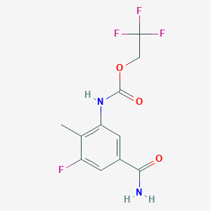 2,2,2-trifluoroethyl N-(5-carbamoyl-3-fluoro-2-methylphenyl)carbamate