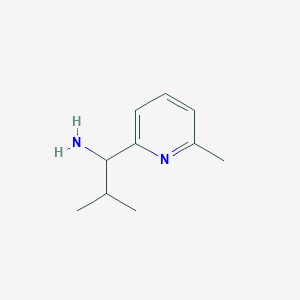 molecular formula C10H16N2 B12104689 2-Methyl-1-(6-methyl(2-pyridyl))propylamine 