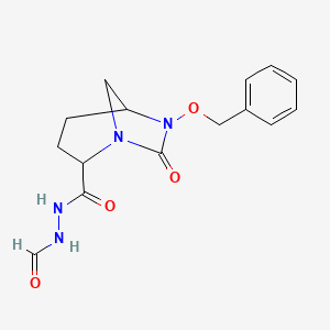 N-[(7-oxo-6-phenylmethoxy-1,6-diazabicyclo[3.2.1]octane-2-carbonyl)amino]formamide