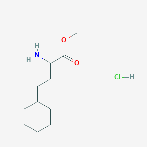 molecular formula C12H24ClNO2 B12104725 Ethyl (2S)-2-amino-4-cyclohexyl-butanoate hydrochloride 