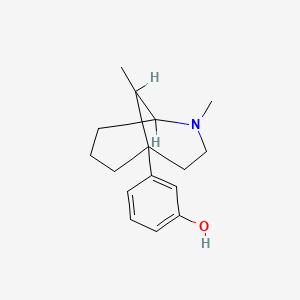 molecular formula C16H23NO B1210476 3-(2,9-Dimethyl-2-azabicyclo[3.3.1]nonan-5-yl)phenol CAS No. 88550-29-2