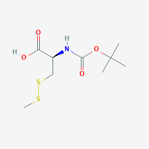 molecular formula C9H17NO4S2 B12104764 (R)-2-((tert-butoxycarbonyl)amino)-3-(methyldisulfanyl)propanoic acid CAS No. 30044-54-3