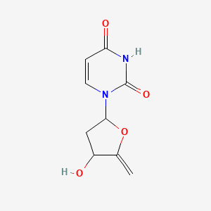 molecular formula C9H10N2O4 B12104770 4',5'-Didehydro-2',5'-dideoxyuridine 