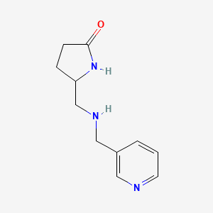 molecular formula C11H15N3O B12104778 5-({[(Pyridin-3-yl)methyl]amino}methyl)pyrrolidin-2-one 