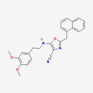 molecular formula C25H23N3O3 B1210486 5-[2-(3,4-二甲氧基苯基)乙氨基]-2-(1-萘甲基)-4-恶唑腈 
