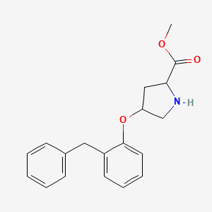 Methyl 4-(2-benzylphenoxy)pyrrolidine-2-carboxylate