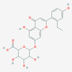 6-[2-(2-Ethyl-4-hydroxyphenyl)-5-hydroxy-4-oxochromen-7-yl]oxy-3,4,5-trihydroxyoxane-2-carboxylic acid