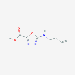 molecular formula C8H11N3O3 B1210491 Methyl 5-(but-3-en-1-yl)amino-1,3,4-oxadiazole-2-carboxylate 