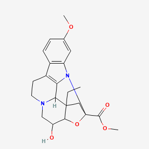 molecular formula C22H26N2O5 B1210494 Vincarodine 
