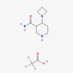 4-(Azetidin-1-yl)piperidine-3-carboxamide;2,2,2-trifluoroacetic acid