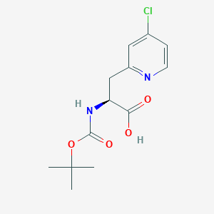 molecular formula C13H17ClN2O4 B12105136 (S)-2-((tert-Butoxycarbonyl)amino)-3-(4-chloropyridin-2-yl)propanoic acid 