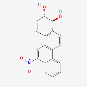molecular formula C18H13NO4 B1210518 trans-1,2-Dihydro-1,2-dihydroxy-6-nitrochrysene CAS No. 91828-72-7