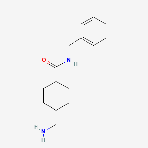 molecular formula C15H22N2O B12105267 Trans-4-(Aminomethyl)-N-benzylcyclohexane-1-carboxamide 