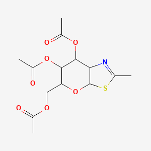 5-[(Acetyloxy)methyl]-3a,6,7,7a-tetrahydro-2-methyl-(3aR,5R,6S,7R,7aR)-5H-Pyrano[3,2-d]thiazole-6,7-diol Diacetate (Ester)