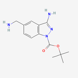 tert-butyl 3-amino-5-(aminomethyl)-1H-indazole-1-carboxylate