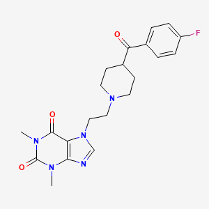 molecular formula C21H24FN5O3 B1210534 Flufylline CAS No. 82190-91-8