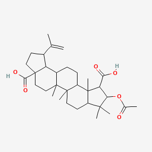 molecular formula C32H48O6 B12105344 Ceathic acid acetate 