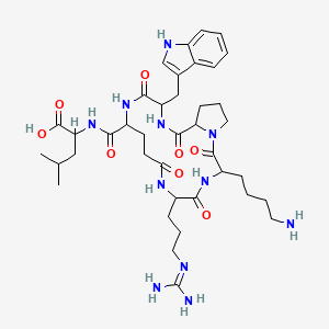 molecular formula C39H59N11O8 B12105415 DL-N(1)Arg-DL-Lys-DL-Pro-DL-Trp-DL-Glu(1)-DL-Leu-OH 