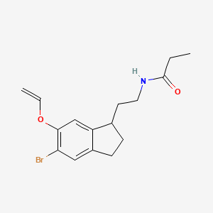 N-[2-(5-bromo-6-ethenoxy-2,3-dihydro-1H-inden-1-yl)ethyl]propanamide