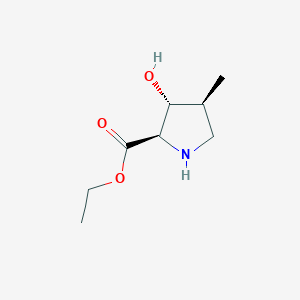 molecular formula C8H15NO3 B12105490 Ethyl (2R,3R,4S)-3-hydroxy-4-methyl-pyrrolidine-2-carboxylate 