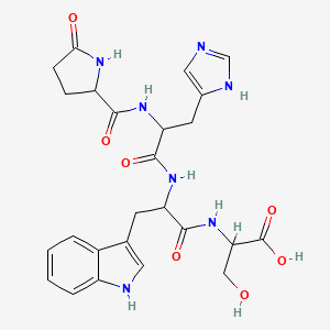 molecular formula C25H29N7O7 B12105503 H-DL-Pyr-DL-His-DL-Trp-DL-Ser-OH 