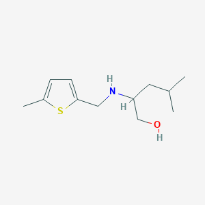 molecular formula C12H21NOS B12105532 4-Methyl-2-{[(5-methylthiophen-2-yl)methyl]amino}pentan-1-ol 