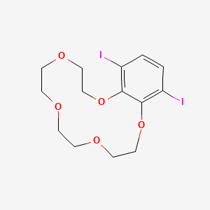 1,4,7,10,13-Benzopentaoxacyclopentadecin, 2,3,5,6,8,9,11,12-octahydro-14,17-diiodo-