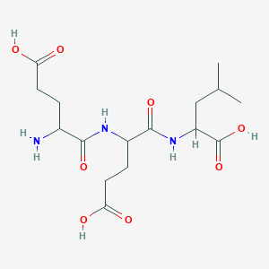 molecular formula C16H27N3O8 B12105551 2-[[2-[(2-Amino-4-carboxybutanoyl)amino]-4-carboxybutanoyl]amino]-4-methylpentanoic acid 