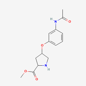 Methyl 4-(3-acetamidophenoxy)pyrrolidine-2-carboxylate