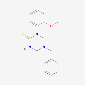 molecular formula C17H19N3OS B1210564 5-Benzyl-1-(2-methoxyphenyl)-1,3,5-triazinane-2-thione 