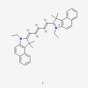 3-Ethyl-2-(5-(3-ethyl-1,1-dimethyl-1H-benzo[e]indol-2(3H)-ylidene)penta-1,3-dien-1-yl)-1,1-dimethyl-1H-benzo[e]indol-3-ium iodide