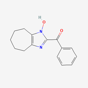 molecular formula C15H16N2O2 B1210565 (3-hydroxy-5,6,7,8-tetrahydro-4H-cyclohepta[d]imidazol-2-yl)-phenylmethanone 