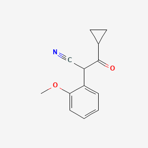 molecular formula C13H13NO2 B12105651 3-Cyclopropyl-2-(2-methoxyphenyl)-3-oxopropanenitrile 