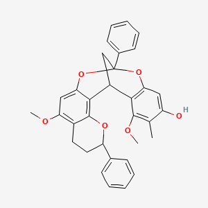 9,19-Dimethoxy-18-methyl-5,13-diphenyl-4,12,14-trioxapentacyclo[11.7.1.02,11.03,8.015,20]henicosa-2,8,10,15(20),16,18-hexaen-17-ol