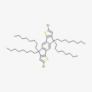 molecular formula C48H72Br2S2 B12105666 2-Br-4,9-dihydro-4,4,9,9-tetraoctyl-s-indaceno[1,2-b 