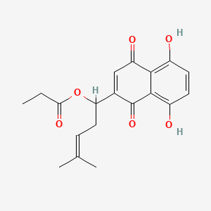 molecular formula C19H20O6 B12105668 Shikonin propionate CAS No. 84272-99-1