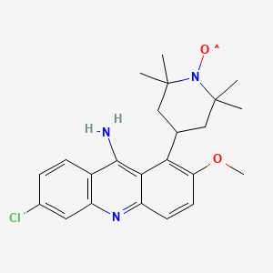 molecular formula C23H27ClN3O2 B1210571 2-Methoxy-6-chloro-9-amino(2,2,6,6-tetramethyl-1-oxypiperidyl-4)acridine CAS No. 58814-39-4