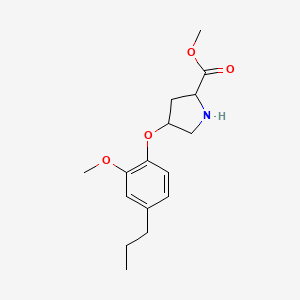 Methyl 4-(2-methoxy-4-propylphenoxy)pyrrolidine-2-carboxylate