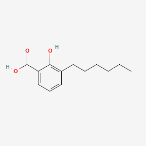 molecular formula C13H18O3 B1210574 3-Hexylsalicylic acid CAS No. 30762-15-3