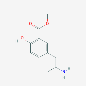 molecular formula C11H15NO3 B12105769 Methyl 5-(2-aminopropyl)-2-hydroxybenzoate 